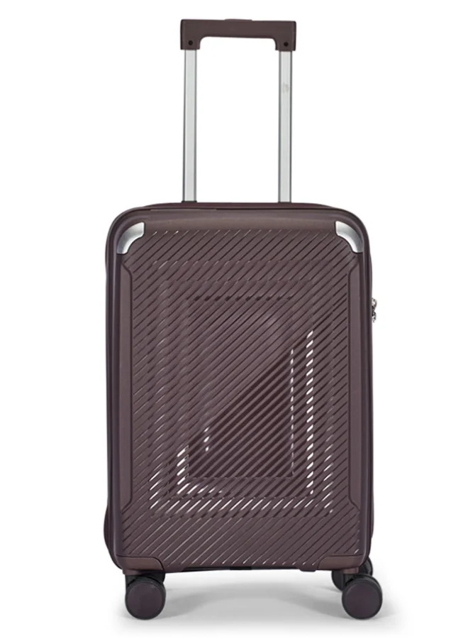 LIMRA Travel Bags 3-Piece Hard Shell Luggage Set Durable Polypropylene Suitcases with Spinner Wheels Brown